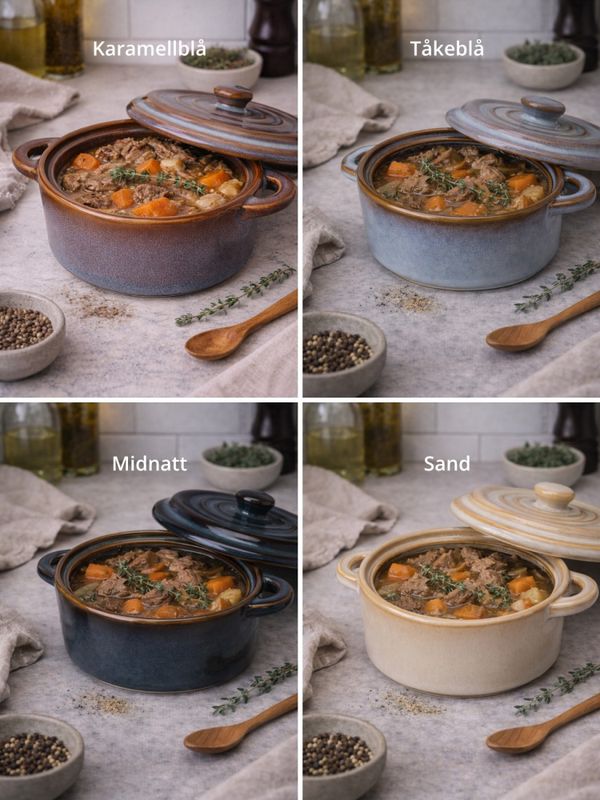 Ildfast minigryte med lokk - rund