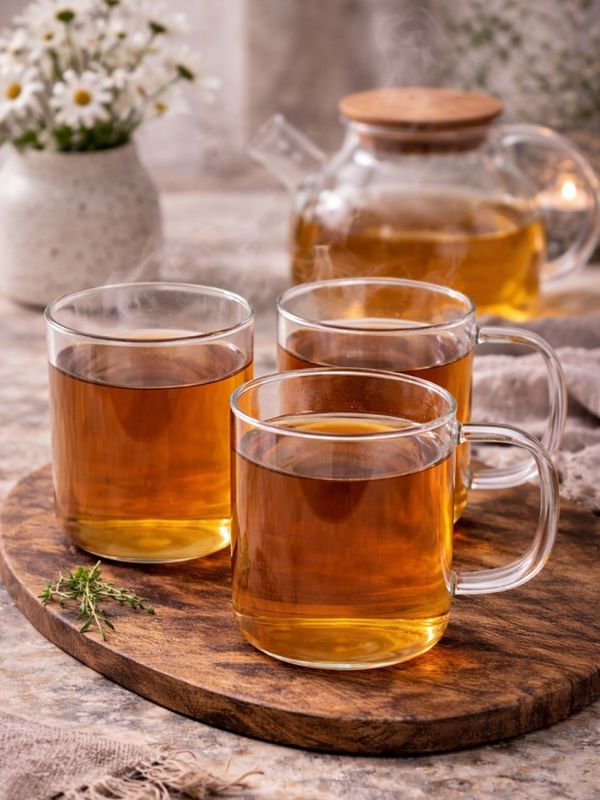 Te-sett - Kanne + 3 glass