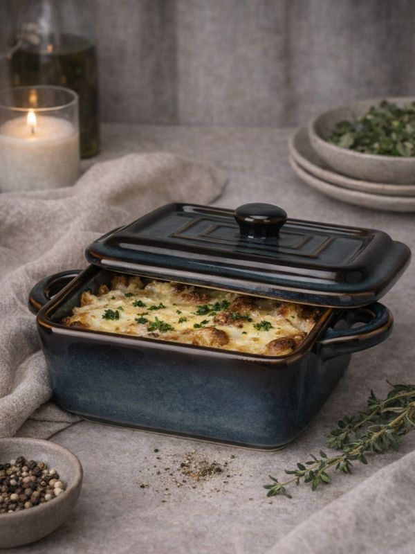 Ildfast form med lokk - Liten, Rektangulær